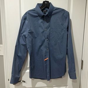 Men’s express blue dress shirt